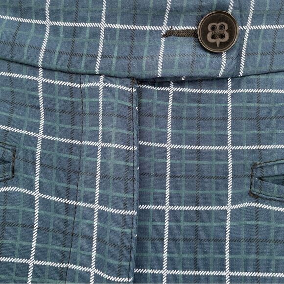 Betabrand Plaid Zip Up Button Closure W Pockets Career Stretch Pant Small Petite - Picture 3 of 8